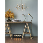 Dar RAN4075 Ranger Table Lamp-brass