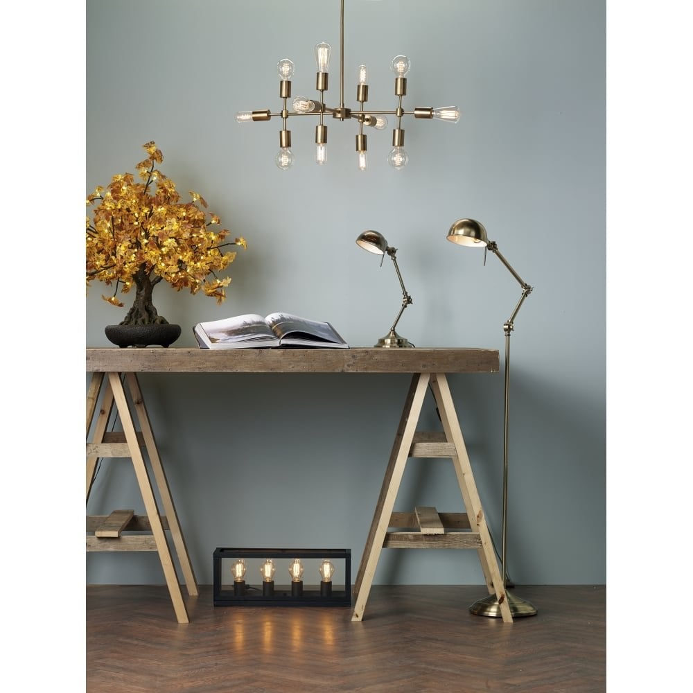 Dar RAN4075 Ranger Table Lamp-brass