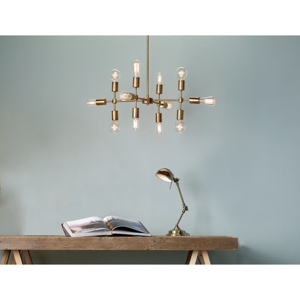 Dar RAN4075 Ranger Table Lamp-brass