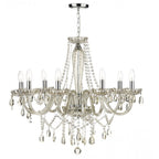 Dar RAP0806 Raphael 8 Light Chandelier Champagne Crystal