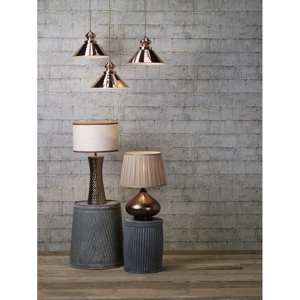 Dar BOK4232/X Bokara Table Lamp Silver With Shade