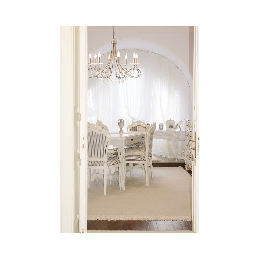CRT8 SILVER/GOLD Christina Eight Light Chandelier Silver/gold