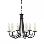MN6 BLACK Minster Six Light Chandelier Black