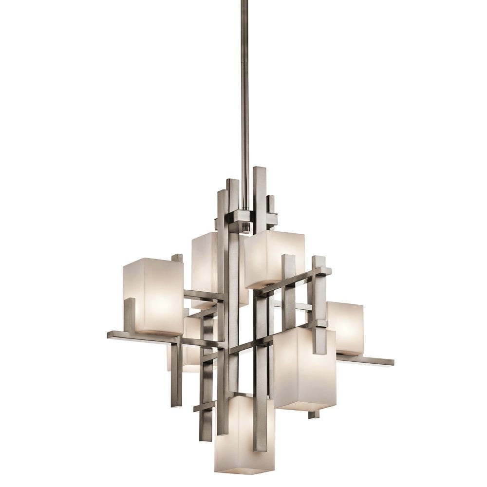 KL/CITY LIGHTS7A City Lights 7 Light Chandelier Classic Pewter