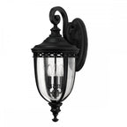 FE/EB2/L BLK English Bridle 3 Light Large Wall Lantern Black (S)