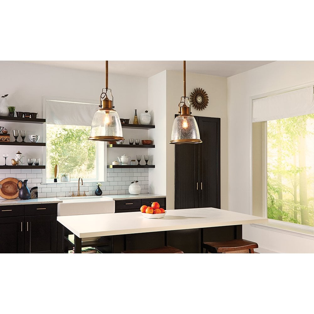 FE/HOBSON/P/M AB Hobson Medium Pendant Aged Brass