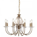 AG8 AGED BRASS Aegean Eight Light Chandelier Aged Brass