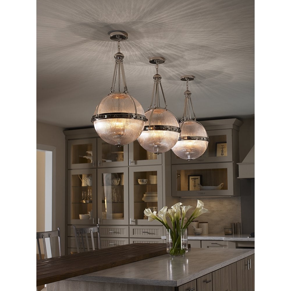 KL/ASTER/P PN Aster 3 Light Pendant Polished Nickel