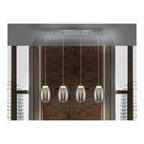 584214 Nebula 4 LED Light Bar Pendant Chrome Clear