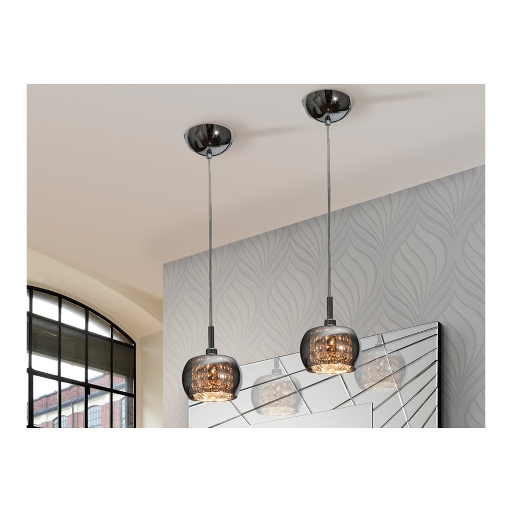 193273 Arian 1 Light Pendant Glass Crystal