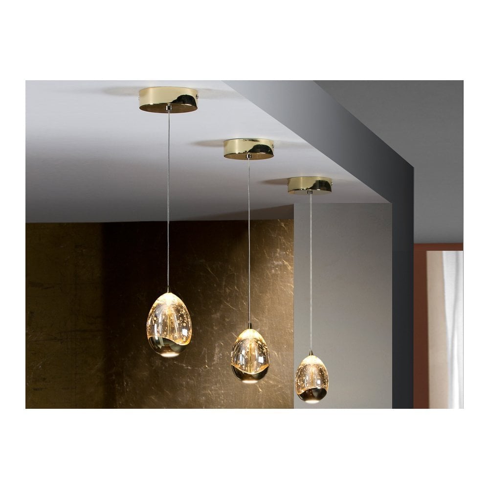 784347 Rocio 1 Light LED Pendant Golden Champagne