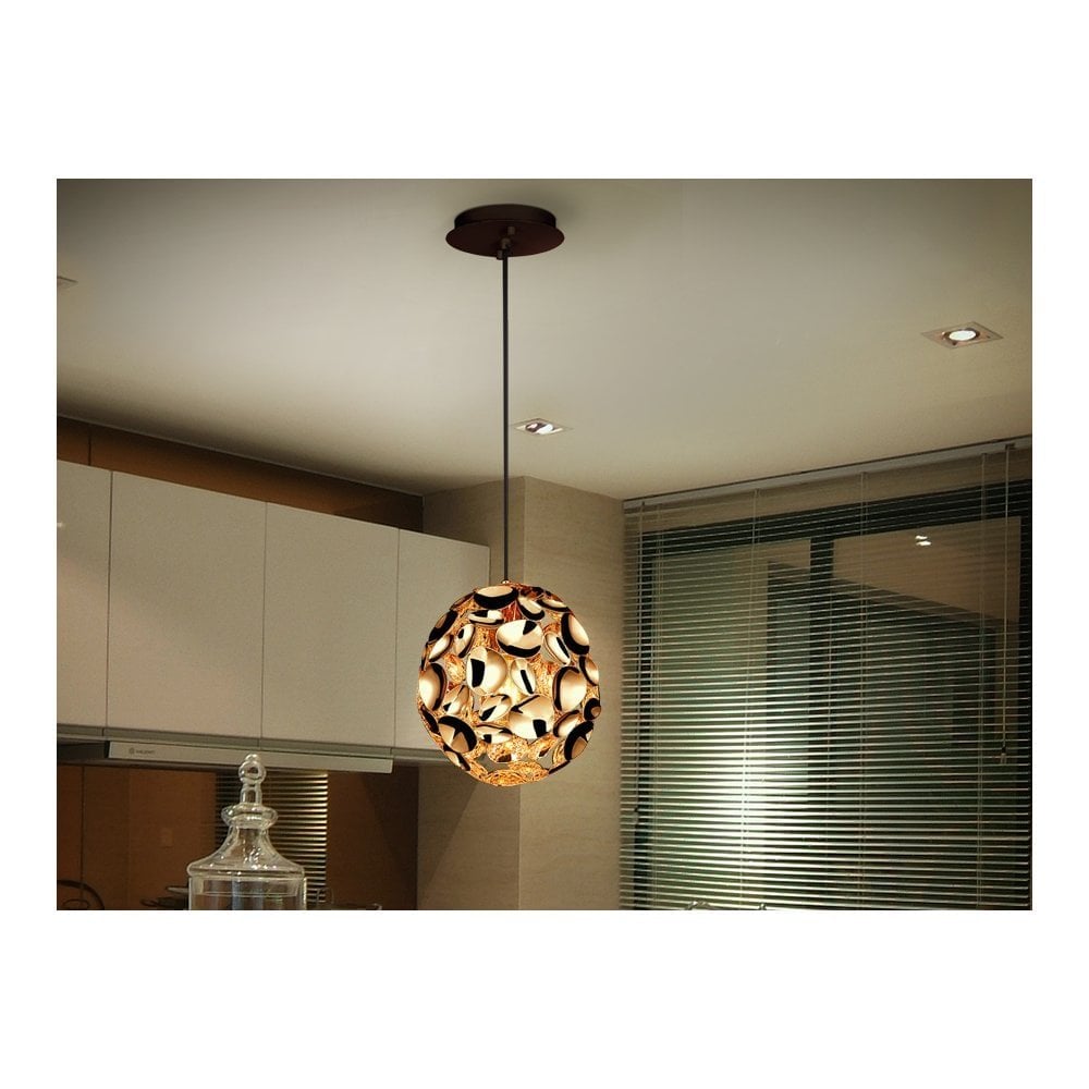 266035N Narisa 1 Light Pendant Rose Gold Plated