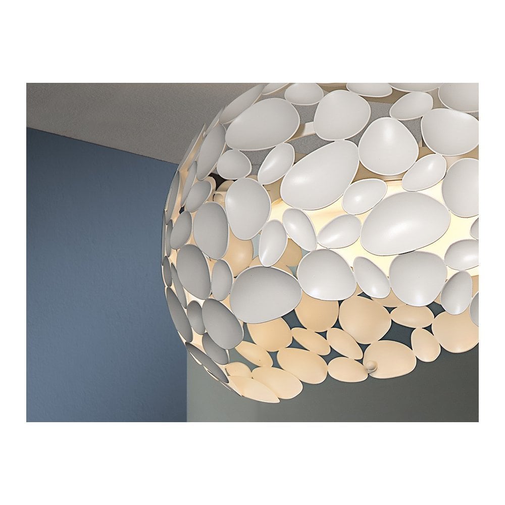 266847 Narisa 5 Light Ceiling Light Matt White Opal (S)