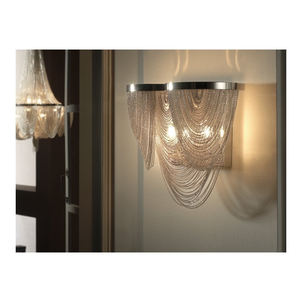 872712 Minerva 2 Light Wall Light Nickel