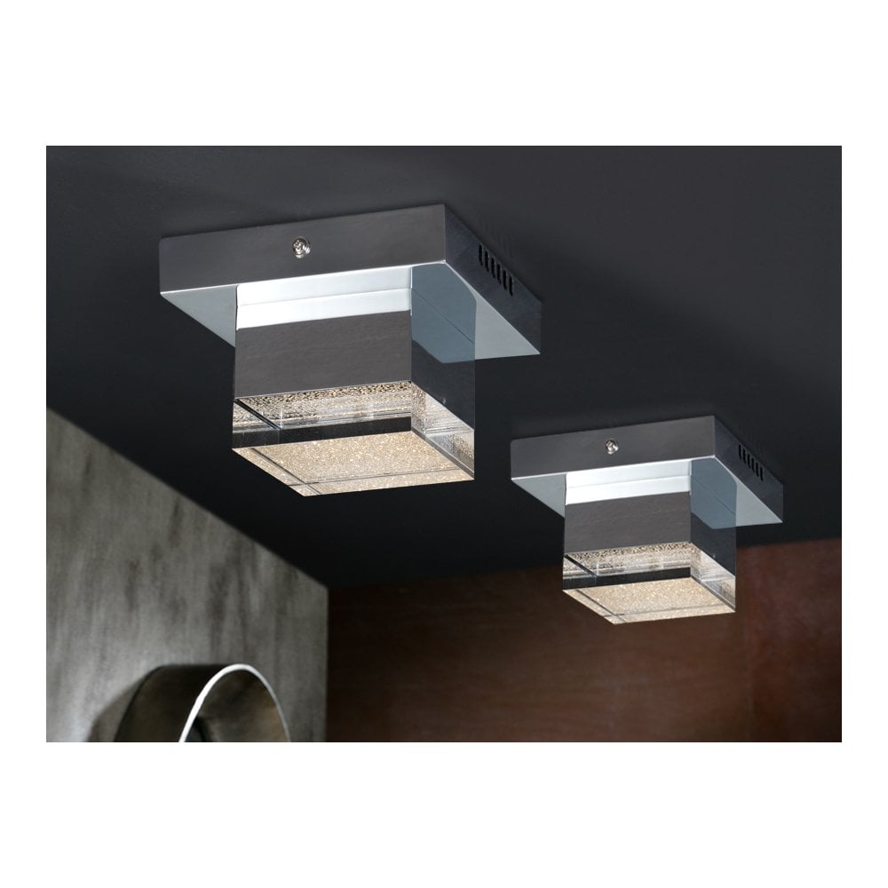 475168 Prisma LED Light Ceiling Light Chrome Clear