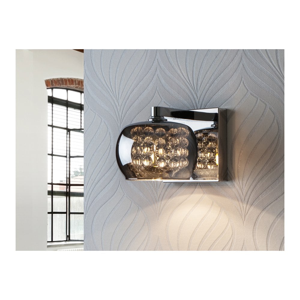 193091 Arian 1 Light Crystal Wall Light Clear