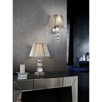 662110UK Mercury 1 Light Table Lamp Chrome Clear Silver