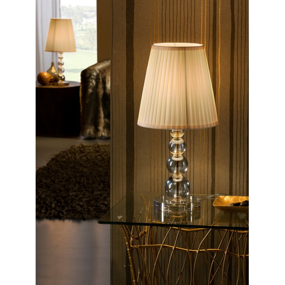 662136NUK Mercury 1 Light Table Lamp Champagne Brass