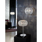 508424UK Diamond 3 Light Crystal Table Lamp Chrome Crystal