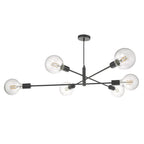 Dar ALA0622 Alana 6 Light Pendant Black