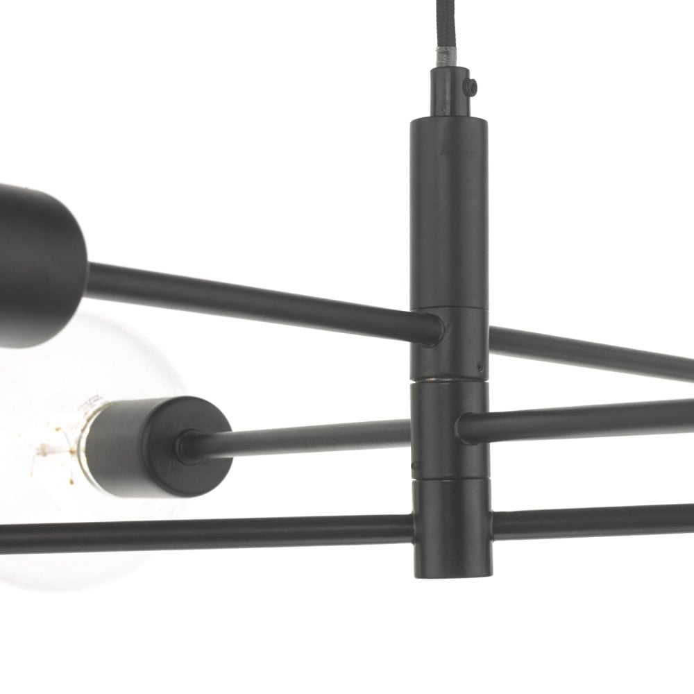 Dar ALA0622 Alana 6 Light Pendant Black