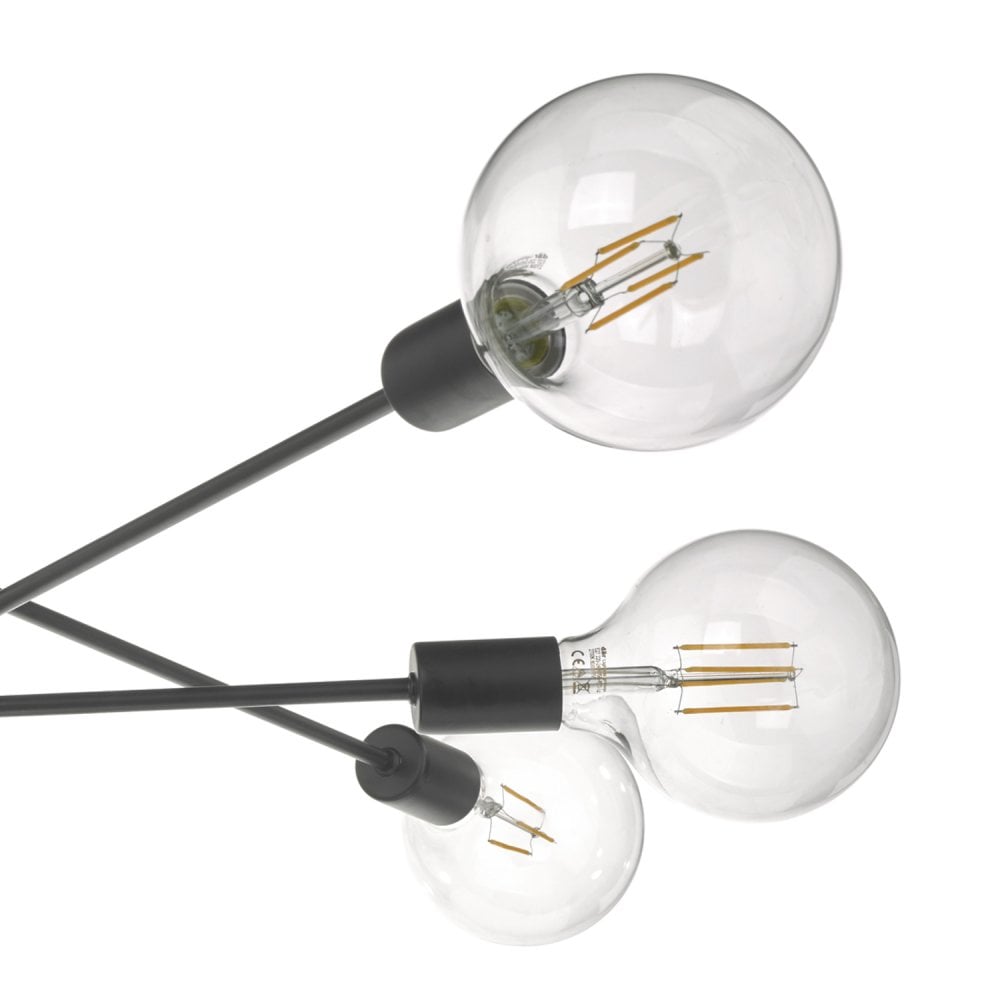 Dar ALA0622 Alana 6 Light Pendant Black