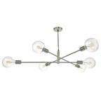 Dar ALA0646 Alana 6 Light Pendant Satin Chrome