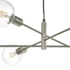 Dar ALA0646 Alana 6 Light Pendant Satin Chrome