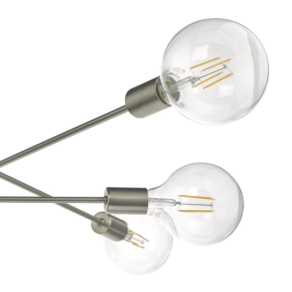 Dar ALA0646 Alana 6 Light Pendant Satin Chrome