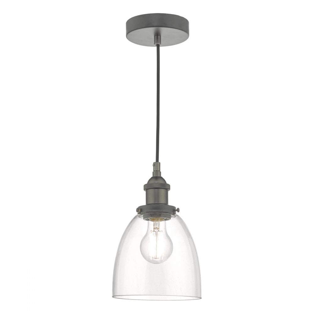 Arvin Pendant Antique Chrome Glass