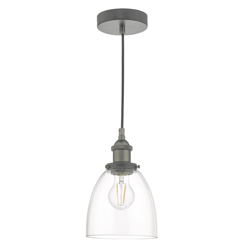 Arvin Pendant Antique Chrome Glass