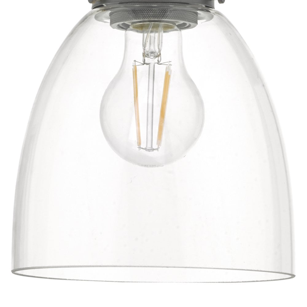Arvin Pendant Antique Chrome Glass