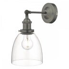 Dar ARV0761 Arvin Wall Light Antique Chrome Glass