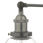 Dar ARV0761 Arvin Wall Light Antique Chrome Glass