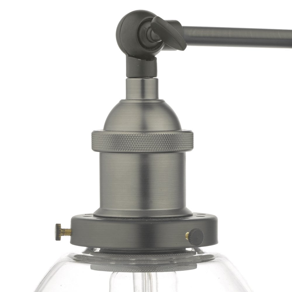 Dar ARV0761 Arvin Wall Light Antique Chrome Glass