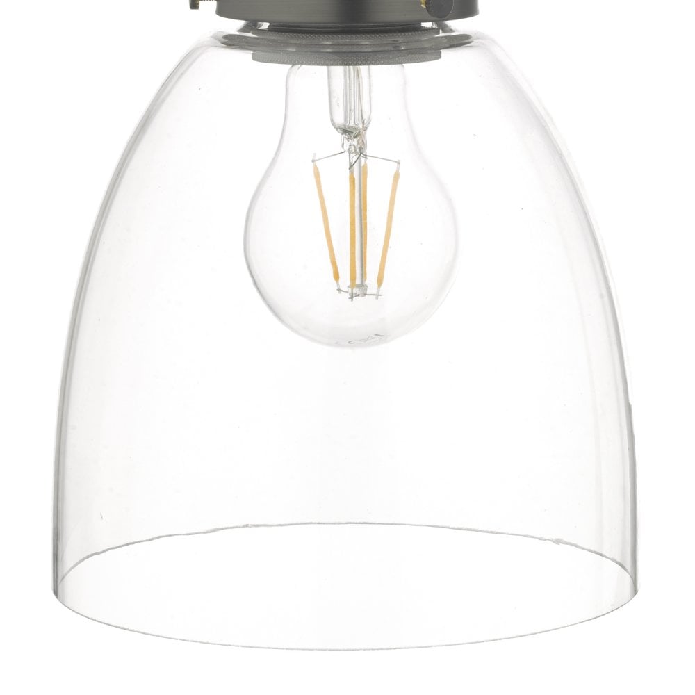Dar ARV0761 Arvin Wall Light Antique Chrome Glass
