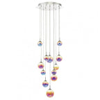 Dar CES1250 Cesario 12 Light Cluster Pendant Polished Chrome Mu Lighti Colour LED