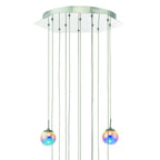 Dar CES1250 Cesario 12 Light Cluster Pendant Polished Chrome Mu Lighti Colour LED