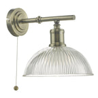 Dar DAR0775 Dara Wall Light Antique Brass Glass