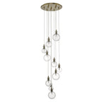 Dar DIT2342 Dita 10 Light Cluster Pendant Brass Glass
