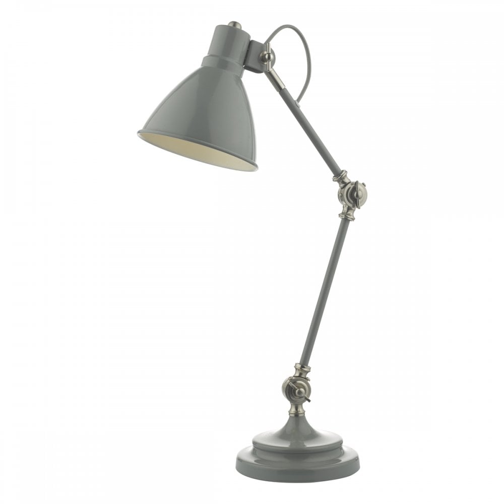EUN4239 Eunice Task Lamp Grey Satin Nickel