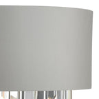 Dar HAL0939 Halle Wall Light Grey Crystal Cw Shade