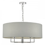 Dar JAM0539 Jamelia 5 Light Pendant Polished Chrome Grey