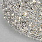 Dar KOT6450 Kotaro 6 Light Flush Polished Chrome Crystal