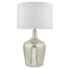 Dar LOL4232 Lolek Table Lamp Silver Glass With Shade