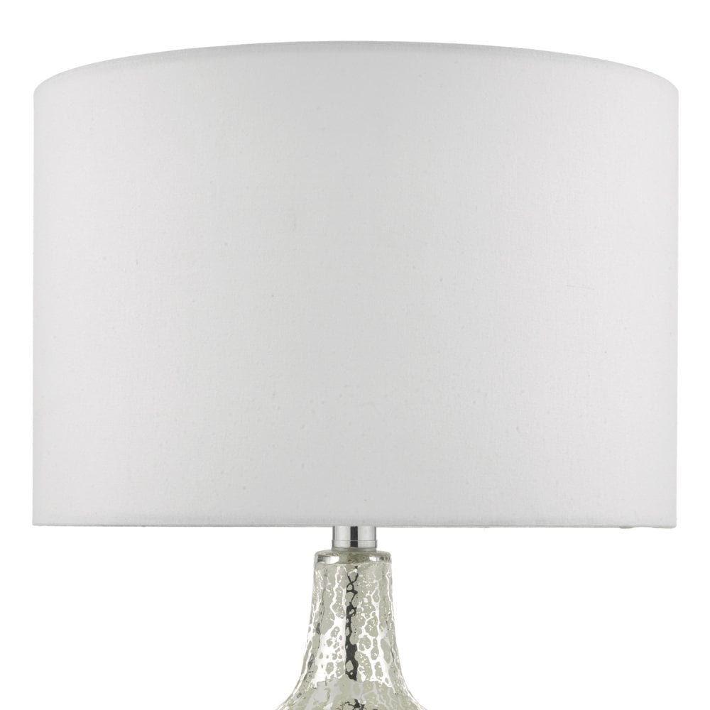 Dar LOL4232 Lolek Table Lamp Silver Glass With Shade