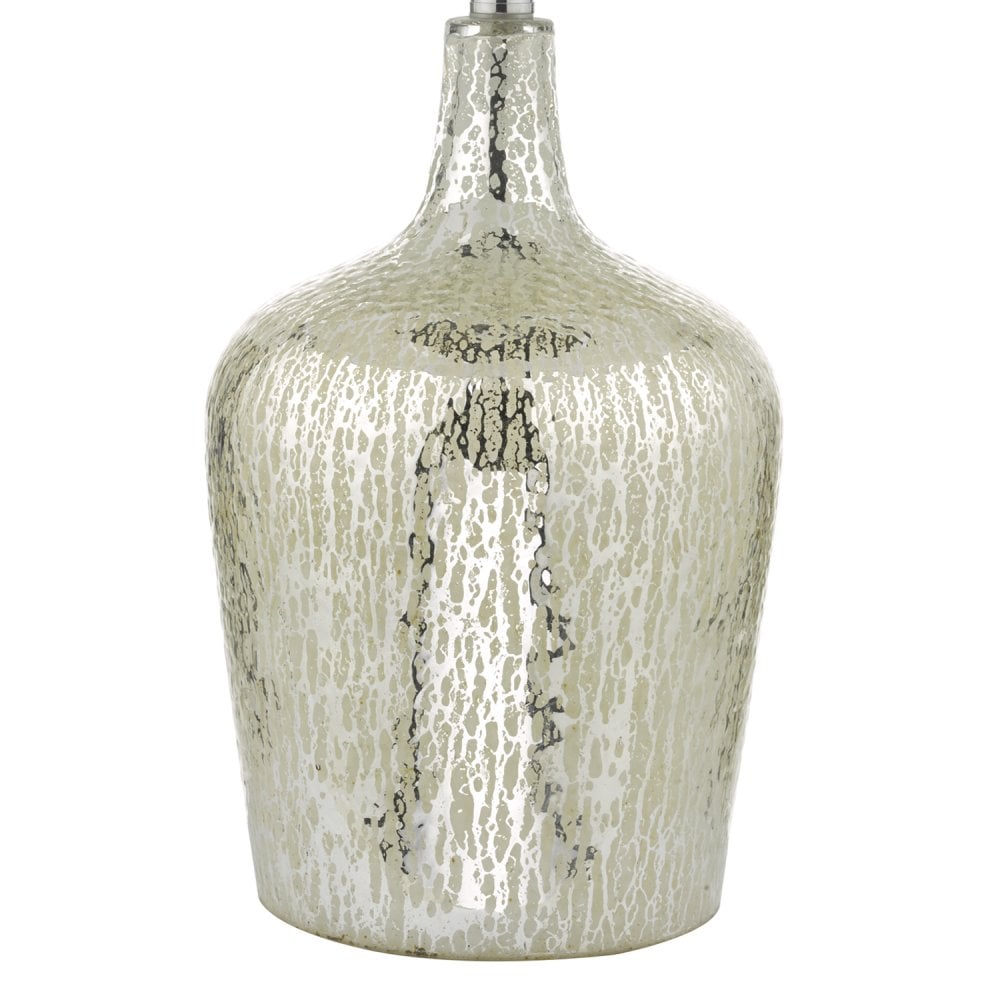 Dar LOL4232 Lolek Table Lamp Silver Glass With Shade
