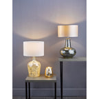 Dar LOL4232 Lolek Table Lamp Silver Glass With Shade