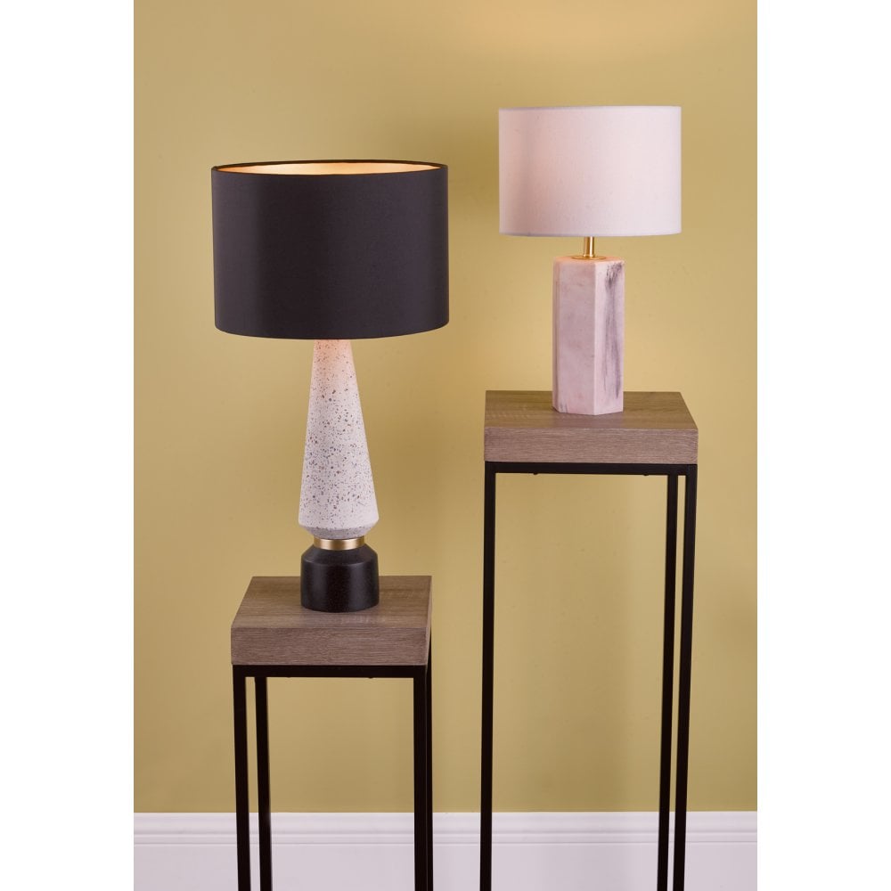 Dar ONO4255 Onora Table Lamp White Black With Shade