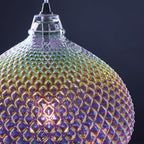 Dar ROI0155 Roisin Pendant Glass Polished Chrome
